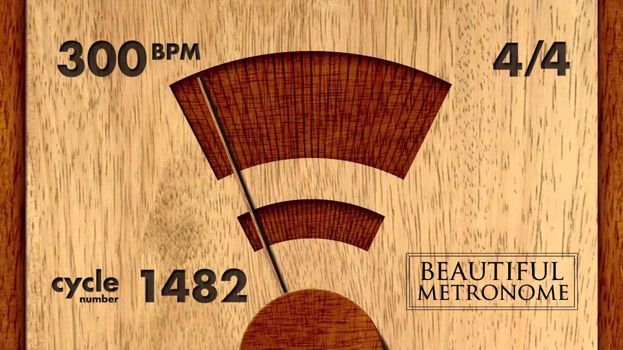 300 BPM 4/4 Wood Metronome HD - YouTube