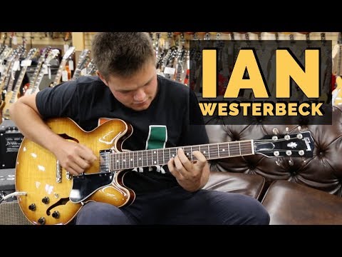 ian-westerbeck-playing-a-gibson-es-335-here-at-norman's-rare-guitars
