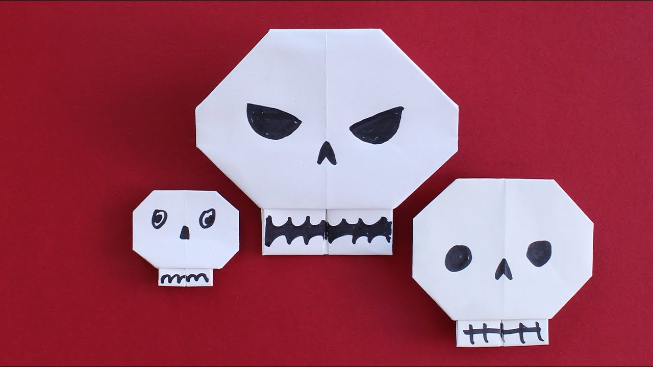 💀 Origami Teschio di Halloween | Facile per Bambini | Easy Origami Skull