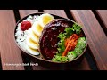 lunch box/Hamburg steak, Okra, Carrot shirishiri特大ハンバーグ★【旦那弁当です】