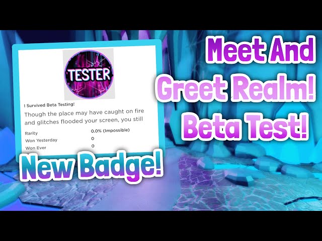 Meet And Greet Realm Beta Testing And Badge Royale High Leaks Youtube - testing a beta testers only roblox