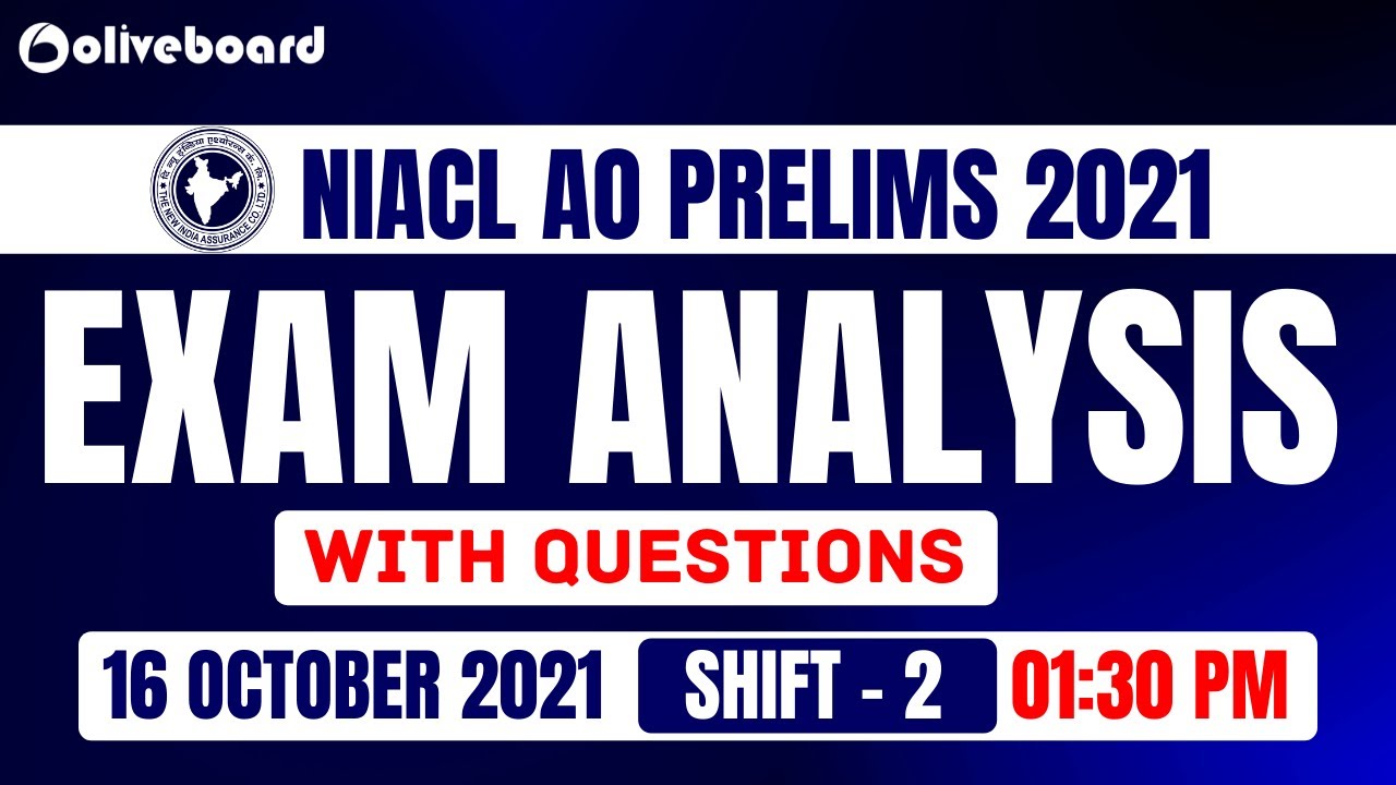 NIACL AO Prelims Exam Analysis 2021 Shift 2 Detailed Analysis