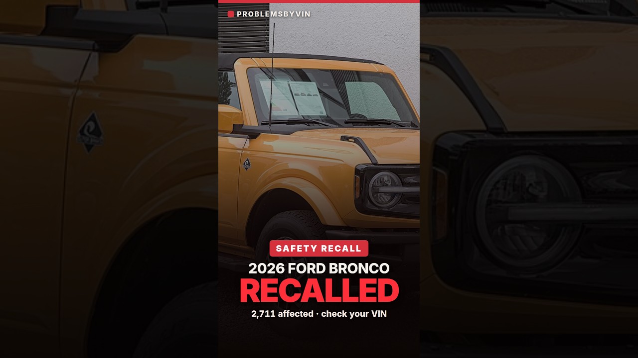 2026 Ford Bronco recall — video thumbnail