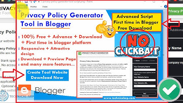 Create Privacy Policy Generator Tool Website | Privacy Policy Generator Tool | Tools Website Scripts