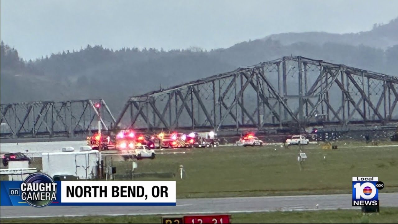 New video shows moments Oregon plane skidded off runway
