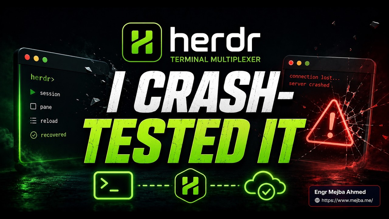 herdr Terminal Multiplexer: I Crash-Tested It - Video thumbnail