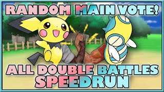 All Double Battles Speedrun Pichu + Dunsparce | Random Main Voting #1