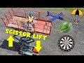 Scissor Lift Handyman Hal Construction Equipment | Drop things from a Scissor Lift
