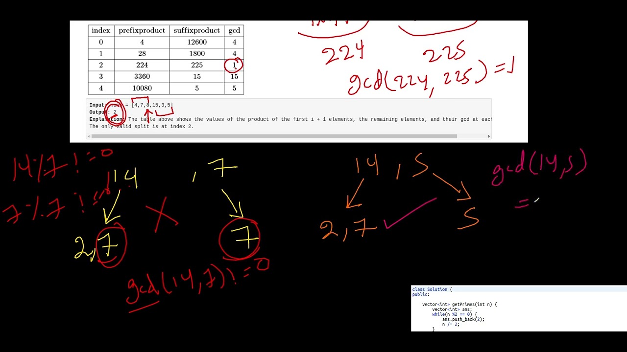 [Eng] Weekly Contest 335 | 2584. Split the Array to Make Coprime ...
