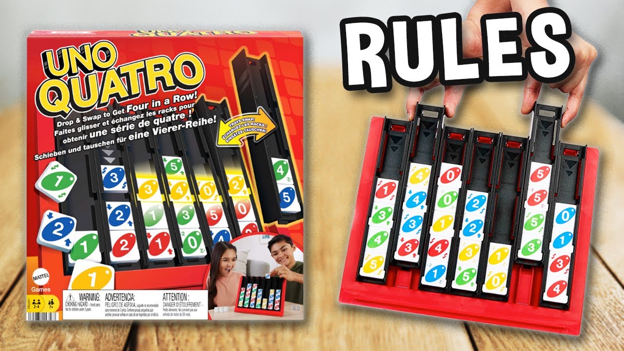 How to play UNO QUATRO (official rules, instructions and gameplay) | SPIELREGELN TV x Mattel Games