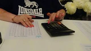 ASMR/COUNTING ON A CALCULATOR, WRITING , STAMPING/SOUNDS/NO TALKING/ screenshot 5