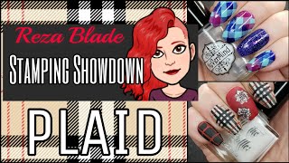 Details Plaid Stamping Showdown Uberchic vs Clear Jelly Stamper plate review nail art swatches tutorial News