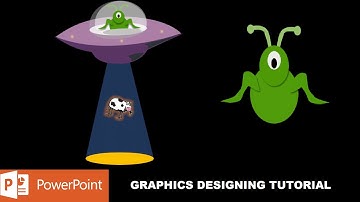 UFO and Alien Character Design in PowerPoint 2016 Tutorial | Shapes Tools