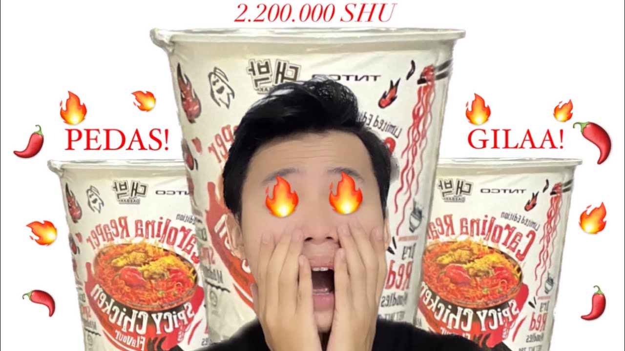 GARA-GARA MIE INI PERUT SAMPAI PERIH BANGET!! NYOBAIN DAEBAK CAROLINA REAPER 😭🥵