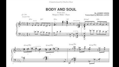Thumbnail of Mulgrew Miller - Body And Soul (Solo Piano) - Transcription