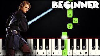 The Force Theme - Star Wars | BEGINNER PIANO TUTORIAL   SHEET MUSIC by Betacustic