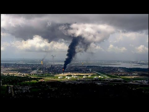 Large fire burning at ExxonMobil refinery in Texas