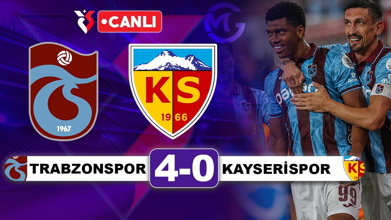 Trabzonspor 4-0 Kayserispor / Süper Lig Canlı YAyın - YouTube