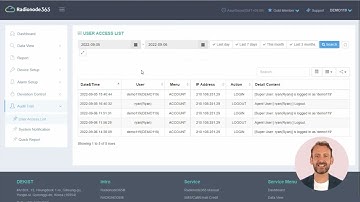 7. How to use the audit trail of Radionode365