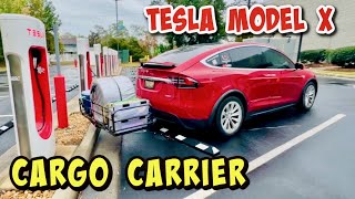 New Tow Package And Cargo Carrier For Tesla Model X Spare Tires (Plus Supercharging Experiences!)