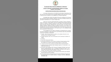 Group 4 certificate verification of sports reservation. Candidates hall ticket numbers