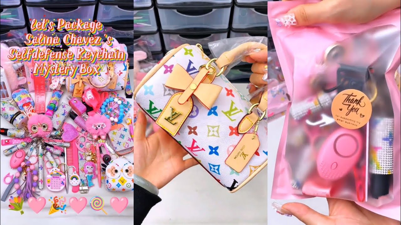 😱Pink/White LV 😍Huge 40 scoop order packing| Satisfying ASMR| Selfdefense & Cutebag| Enjoy💋