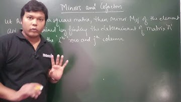 24. Determinants - Introduction to Minors and Cofactors - Definition + Example