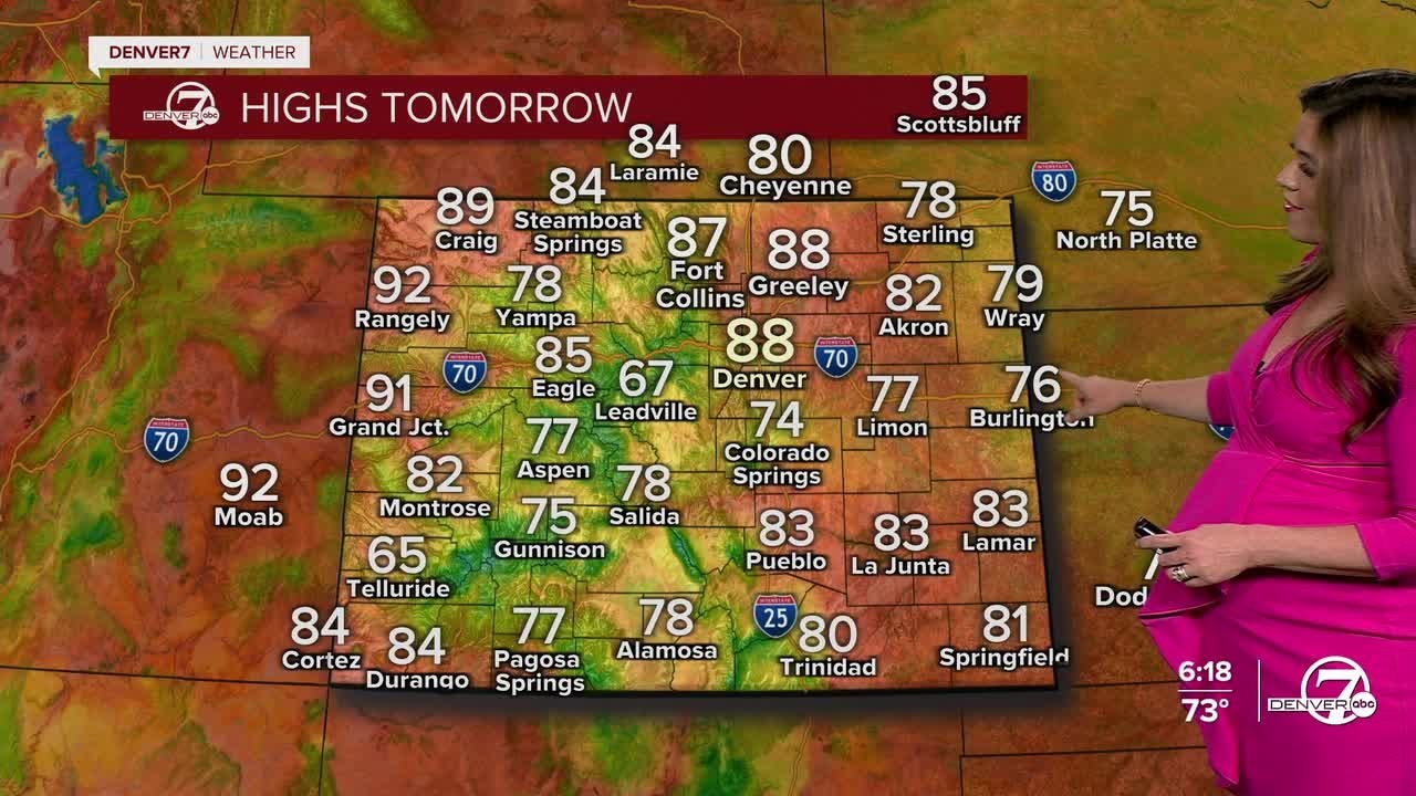 Severe storms rumble across E. Colorado tonight; warmer Thursday - YouTube