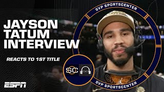 'I dreamed about this moment' - Jayson Tatum reacts to winning his first NBA title 🙌 | SC with SVP