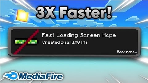 Fast Loading Screen MOD For MCPE! 1.21+ | MCPE slow Loading Screen Problem Solved!
