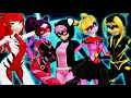 【MMD】 Miraculous ☆ Akumatized Heroes (part 4) Transformations「FANMADE」