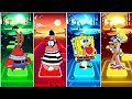 Tiles Hop: SpongeBob Song 🎵 | Super Fun Beat Jump Challenge! #coffindance #spongebob