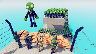 Army Soldier vs Zombie 200 Units - Totally Accurate Battle Simulator TABS