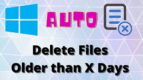 Task Scheduler : How to delete files older than X days automatically - windows command prompt