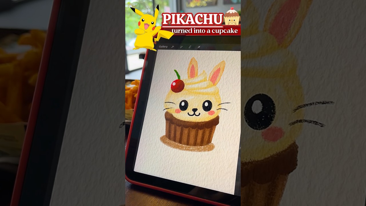 Watch PIKACHU become a cupcake 🧁💛 