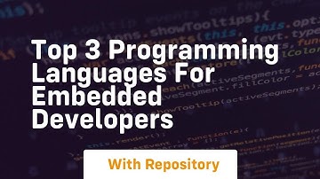 Top 3 programming languages for embedded developers