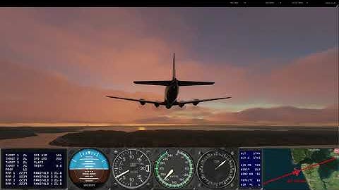 Approach and Landing in Auckland, NZ - PMDG DC-6 - Microsoft Flight Simulator