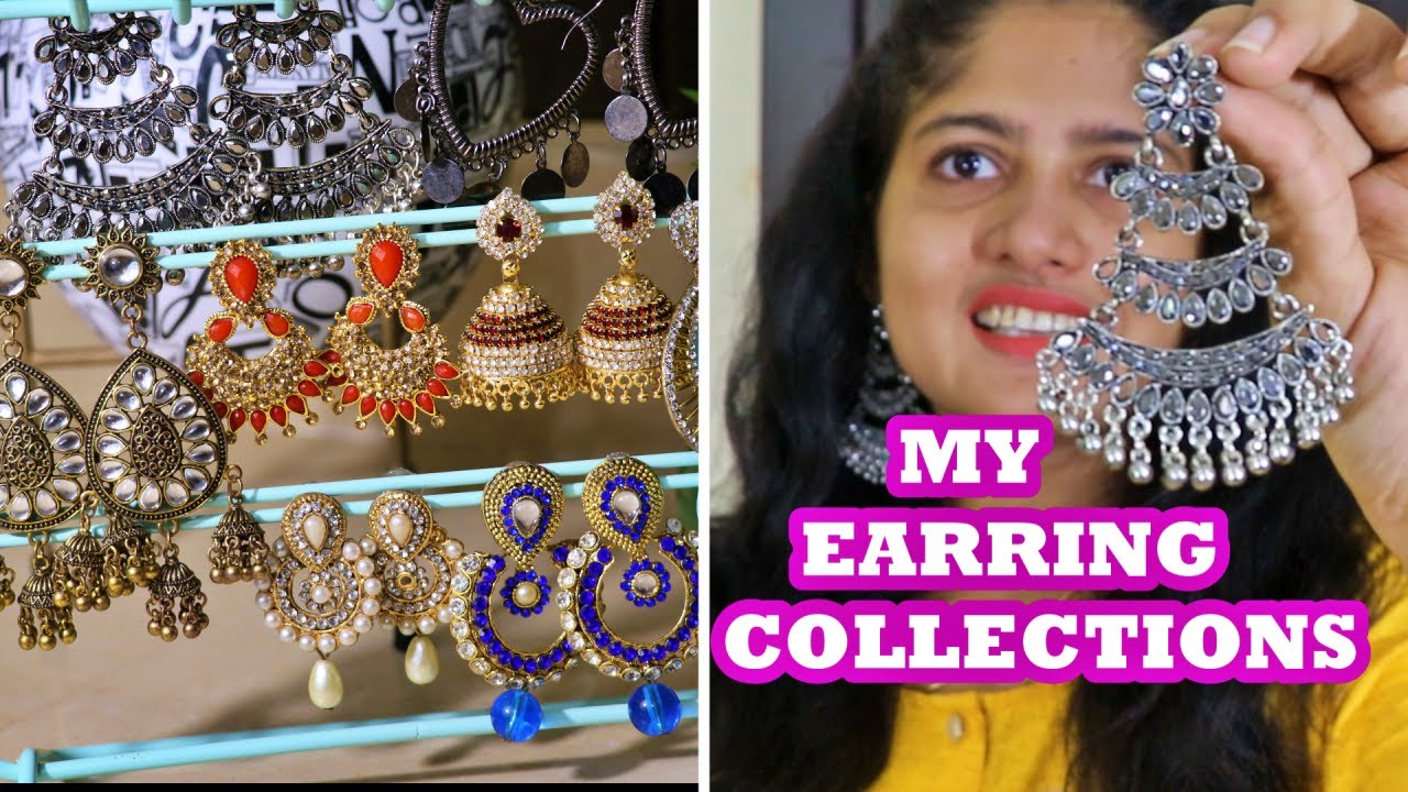 My Earring Collections in Tamil Earring Organization Earring