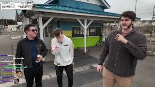 JSchlatt arriving like a badass hagrid Connor and Chris Cyclethon 