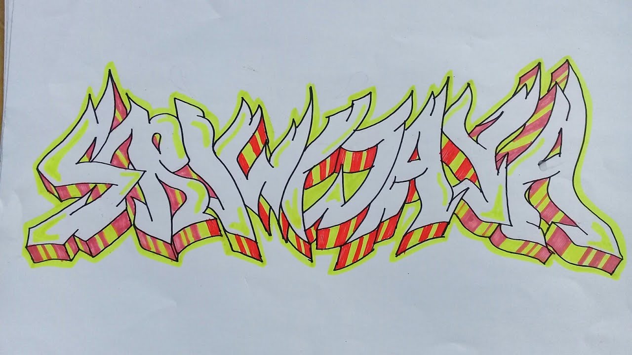 Cara Menggambar Graffiti SRIWIJAYA FC YouTube