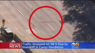 Chase Shuts Down SB 5 Freeway At Camp Pendleton