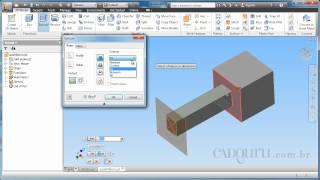 Criando sólido a partir do recurso primitives - Curso Básico Inventor 2013 - Aula 5.2 - cadguru