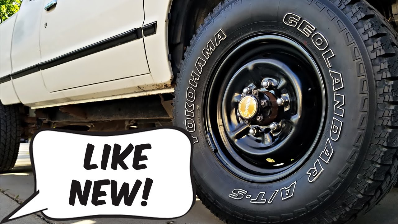 How to Sand and Paint old wheels! For my Nissan 720!