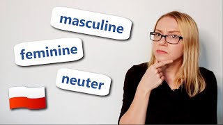 Grammatical genders in Polish (masculine, feminine, neuter)