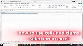 Excel Tutorial Excel Tips Microsoft Excel Excel How To Use Cells And Clums Selection In Excel
