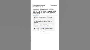 Understanding Index Numbers Purpose in Mathematics Statistics