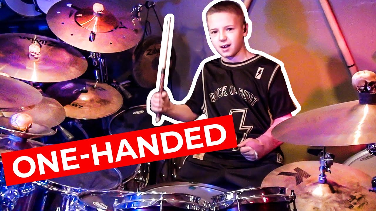 BACK IN BLACK - AC/DC (Drum Cover - age 10)