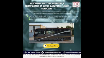 Procedure for Type Approval & Certification of Motor Caravans – CMVR Compliant