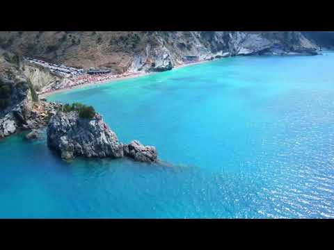 Mirror (Pasqyra) Beach Sarande Albania (4K DRONE VIDEO)