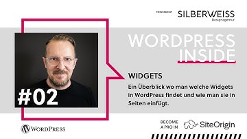 Überblick über den Bereich der SiteOrigin Widgets in WordPress